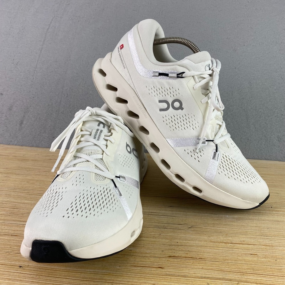 On Cloud mens Cloudsurfer 2 Running Shoes 12 White ivory athletic